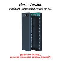 10 Cell 18650 Detachable DIY Power Bank Kit Battery Case LED Power Display Mobile Power Supply Kit QC Fast Charging no Battery juoda