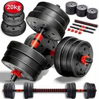Reguliuojamo svorio svarmenys 2x10 kg su grifu ir jungtimi štangai