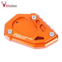 For KTM 1050 1090 1190 1290 Adv. Motorcycle Kickstand Foot Side Stand Extension Pad Accessories 1290 Super Adventure 1290 ADV ORANGEQua