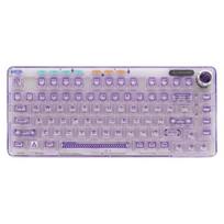 Aula F81 75% skaidri mechaninė klaviatūra, skaidrūs klavišų dangteliai, RGB žaidimų ir biuro klaviatūra violetinė