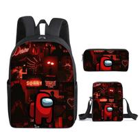 Berniukų kuprinė Among Us Vaikų mokyklinė kuprinė Anime kuprinė 17 inch backpack