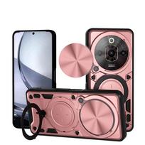 For Nubia Focus Pro 5G Case Magnetic Ring Stand Slide Camera Protection Phone Cover for ZTE Nubia Focus Pro 5G Capa Funda ZTE nubia Focus Pro rožinio aukso spalvos