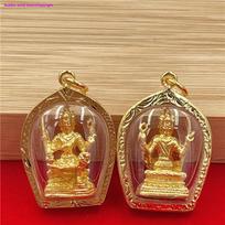 Asia Thailand temple Divine Buddha fortune God bring fortune GOOD LUCK safe Effective protection Royal temple Pendant Amulet beige