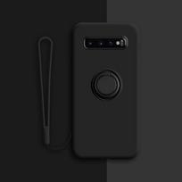 Minkštas silikoninis dėklas Samsung Galaxy S10 Plus S21 S20 FE Ultra S Note 20 9 10 S9 S8 S10E E Note20 Note9 Dangtelis Laikiklis Žiedas Stovas Samsung S20 Ultra juoda
