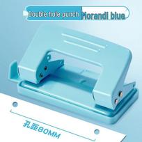 Compact Two-Hole Puncher for A4 Loose-Leaf Binder blue