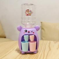 Mini vandens dozatorius vaikams Vaikų dovana Mielas šalto/šilto vandens sulčių pieno gėrimo fontanėlis Imitacinis animacinis virtuvės žaislas white