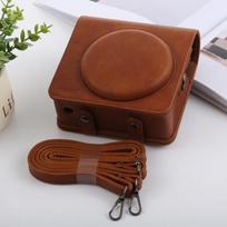 Retro Style Full Body Camera PU Leather Case Bag with Strap for FUJIFILM instax SQUARE SQ6 ruda