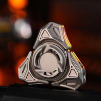 Stainless Steel Mechanical Apen Armor Fidgeting Spinner Hand Fingertip Spinning Top Tip Edc Metal Stress Ease Plaything Counter Anxiety gray