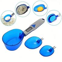 Electronic Digital Kitchen Scale With 3 Measuring Spoons Food Scale For Portioning Milk Flour Spices Medicine 300gram/0.1gram blue