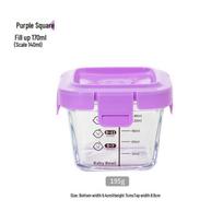 Borosilicate Baby Food Storage Bowl: Airtight, Thickened, Food-Grade Glass purple