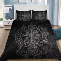 Vikingų Valhalos Kompasas Patalynės Komplektas Antklodės Užvalkalų Komplektas 2/3 Vnt. Vegvisir Thoro Plaktukas Paaugliams Suaugusiems Miegamajam, JAV/ES/AU Dydis 240x220cm