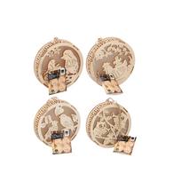 Dekoracijos medinės LED 14,5x3 cm gyvūnai 871125207314 kld