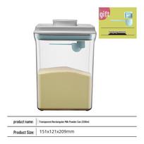 Ankou Portable Baby Milk Powder & Cereal Storage Container - Moisture-Proof, Sealed, for On-the-Go Portioning gray