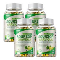 Pslalae - Soursop Graviola High Absorption Capsules - Leaf and Fruit Extracts - Respiratory and Digestive Health 120*4