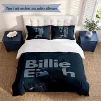 Billie eilish 3‑Piece Bedding Set Soft Microfiber Duvet Cover Pillowcases Comfortable Bed Linen for Bedroom Decoration 135cmx200cm
