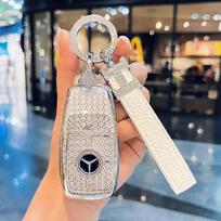 Madingas automobilio rakto dėklas Dangtelis Mercedes Benz A B C E klasėms GLS GLA GLK GLC CLS CLA AMG W204 W205 W212 W463 W176 Raktų pakabukas black