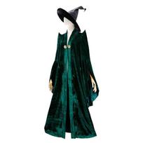 Minervos McGonagall Cosplay Kostiumas Hogvartso Direktorės Chalatas Helovino Vaidmenų Žaidimo Apranga S 160-165CM žalia