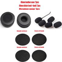 For SENA 50S/10c/ST1/5S/30K/20S-EV0/20S Bluetooth headset earmuffs Leather cover Helmet Communication 7 set black