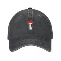Amanita Muscaria The Redcap Mushroom Baseball Cap Trucker Cap Rugby Trucker Hat Hat For Man WomenS gray