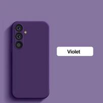 Skirta Samsung A54 5G dėklas Skysto silikono telefono dėklai Samsung Galaxy A54 A 54 5G A55 5G Apsaugantis galinis minkštas dangtelis A54 violetinė