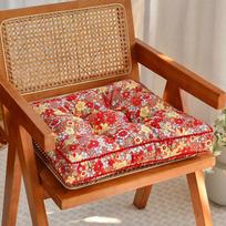 Chair Thickened Cushion Square Futon Seat Cushion Tatami Cushion Office Student Household Cushion 40*40cm brown