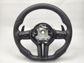 Juodo chromo sportinio odinio vairo rato komplektas F30 F36 F20 F23 F22 M3 F80 X1 F48 F10 F07 F01 M5 E84 E87 E90 E70 BMW automobilių aksesuaras E sport (No airbag) juoda