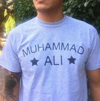 Muhammad Ali T-Shirt Will Smith Cassius Clay Boxing Legend Gray Cotton S - 5XL 4XL gray
