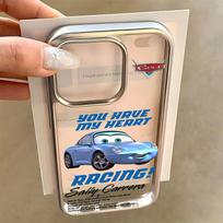 Automobiliai L-Žaibas M-Makvynas Telefono dėklas, skirtas iPhone 17 16e 16 15 14 13 12 11 Pro Max X XR Air Plus, prabangus skaidrus minkštas galinis dangtelis iPhone 14 Plus