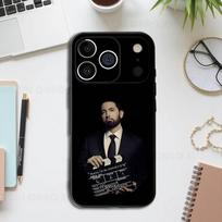 Hip-Hop Eminem Rapper Black Phone Case For IPhone 17 16 15 14 13 12 13 12 11 Pro Max Plus XS XR Silicone Soft Back Cover iPhone12PRO gray