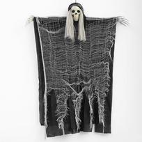 Grim Reaper Skull Hanging Ghost Halloween Decoration for Outdoor Scenes and Escape Rooms gray
