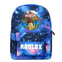 Roblox raštų mokyklinė kuprinė su žvaigždėtu fonu ir didelės talpos, skirta mokiniams #1 Blue Starry-1 Figure