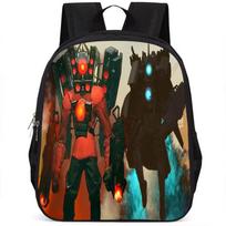 Skibidi Toilet Printed School Bag High Capacity Water-resistant Nylon Backpack 21 purple