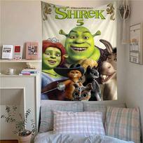 Cartoon Funny S-Shrek Movie Colorful Tapestry Wall Hanging Bohemian Wall Tapestries Mandala Wall Art Decor 50x70cm white