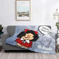 Meilė Mafalda pledas 3D spausdintas minkštas flanelės vilnos šiltas animacinis pledas namams miegamojo sofai lovatiesės Size: 75*100cm, Weight: 230 GSM