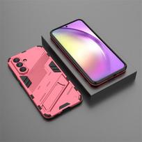 Shockproof Armor Case For Samsung Galaxy A56 5G A36 A26 A15 A25 A35 A55 A05S M15 M35 M55 A54 A53 A52 Magnetic Holder Stand Cover For Samsung A52s 5G rožinė raudona spalva