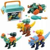 Construction block set for children dinosaurs launchers screwdrivers