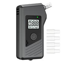 KEBIDU LCD Digital Breathalyzer Alcohol Tester,High Precision Sensor Alcohol Detector with Flashlight,Replaceable Mouthpieces & 3 Color Indicate Lamp MR807 black