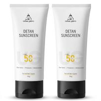 Urbangabru Detan Sunscreen SPF 50 PA++++ for Men | Pack of 2 | No White Cast, Lightweight & Non-Sticky | Niacinamide & Kojic Acid | UVA/UVB Sun Pro white