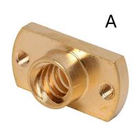 T8 Švino Varžto Veržlė Žingsnis 2mm Švinas 8mm Žalvaris Pom T8X8mm Flanšas Švino Varžto Veržlė CNC Dalims Ender 3 Cr10 3D Spausdintuvo Priedai brown