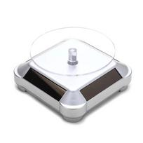 360 Rotating Solar Showcase LED Light Rotating Display Turntable Jewelry Display Stand  Home Decor balta
