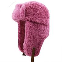 Live lamb wool cold-proof hat winter student versatile cycling full hair ear protection cold-proof Lei Feng hat XL（58-60cm） pink
