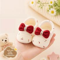 Bowknot Baby Girl Shoes Drawstring Newborn Crib Shoes Cute Toddler Walking Shoes  For 0-13 Months For 7-13 Months-D beige