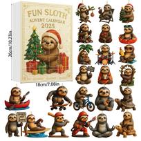Christmas Advent Calendar Blind Box Animal Pet Series Acrylic Pendant Christmas Tree Decor Surprise Gift 12 Pack