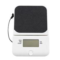 Home Gym Digital Monitor Exercise Bike Console with LCD Screen, Count Readout, Single Round Button, Attached Cable and White Housing with Black Panel 1 black