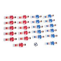 22pcs Table Football Players Replacement Red Blue Foosball Machine Accessories with 32mm Black White Ball for 4824 white