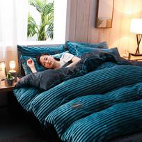 4vnt patalynė Flanelinė vienspalvė dvipusis pliušinis antklodės užvalkalas Coral Velvet Storas žiemos aksomas Magic Velvet patalynė antklodės užvalkalas 1.2m bed 3pcs