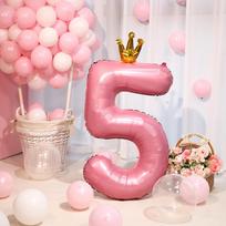 Children's Birthday Party Decor: Balloon & Hanging Cloth Scene Set for Boys and Girls pink