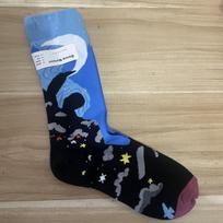 Geras Namas: Retro aliejinės tapybos vidurio blauzdos prabangios prancūziškos moteriškos kojinės One Size 36-40 gray