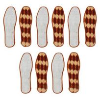 5 poros žieminių batų vidpadžių su vilnos pamušalu, šilti, stori vidpadžiai vyrams ir moterims, drėgmę sugeriantys, jaukūs, termo vidpadžiai 44 5pcs brown