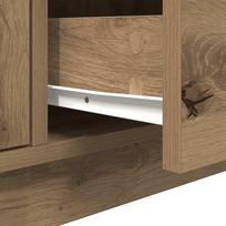 TV Stand with LED Lights Artisan Oak Finish 100 x 41 x 50 cm